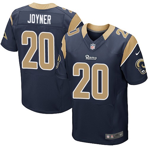 Men's Elite Lamarcus Joyner Nike Jersey Navy Blue Home - #20 NFL Los Angeles Rams